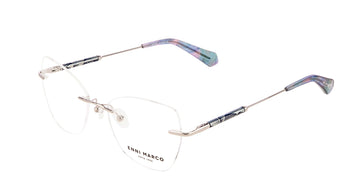Enni Marco 🇮🇹 Cat Eye ( Made in Italy ) Women Optical Frames Rimless - نضاره دوت كوم | رقم 1 للنظارات الأصليه في مصر
