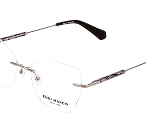 Enni Marco 🇮🇹 Cat Eye ( Made in Italy ) Women Optical Frames Rimless