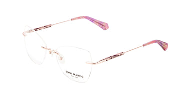 Enni Marco 🇮🇹 Cat Eye ( Made in Italy ) Women Optical Frames Rimless - نضاره دوت كوم | رقم 1 للنظارات الأصليه في مصر