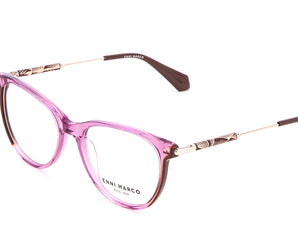 Enni Marco 🇮🇹 ( Made in Italy ) Cat Eye Women's Optical Frame Rimless