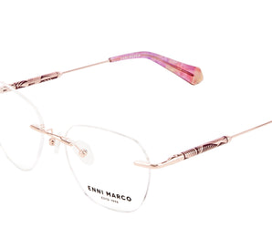 Enni Marco 🇮🇹 Square ( Made in Italy ) Women Optical Frames