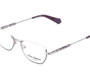 Enni Marco 🇮🇹 ( Made in Italy ) Square Women's Optical Frame Half Rim - نضاره دوت كوم | رقم 1 للنظارات الأصليه في مصر