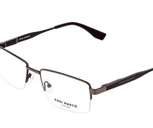 Enni Marco 🇮🇹 ( Made in Italy ) Square Men's Optical Frame Half Frame