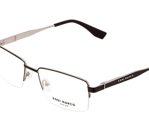 Enni Marco 🇮🇹 ( Made in Italy ) Square Men's Optical Frame Half Frame - نضاره دوت كوم | رقم 1 للنظارات الأصليه في مصر