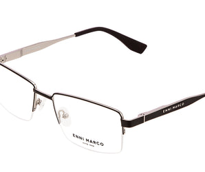 Enni Marco 🇮🇹 ( Made in Italy ) Square Men's Optical Frame Half Frame