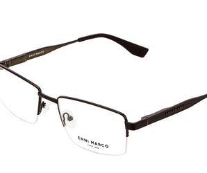 Enni Marco 🇮🇹 ( Made in Italy ) Square Men's Optical Frame Half Frame