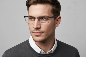 Enni Marco 🇮🇹 Square ( Made in Italy ) Men Optical Frames - نضاره دوت كوم | رقم 1 للنظارات الأصليه في مصر