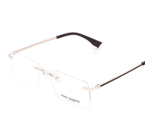 Enni Marco 🇮🇹 ( Made in Italy ) Square Men's Optical Frame Rimless