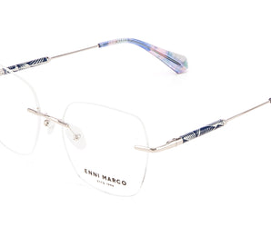 Enni Marco 🇮🇹 ( Made in Italy ) Square Women's Optical Frame Rimless