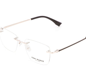 Enni Marco 🇮🇹 ( Made in Italy ) Square Men's Optical Frame Rimless - نضاره دوت كوم | رقم 1 للنظارات الأصليه في مصر