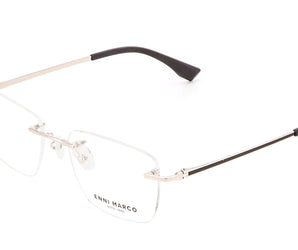 Enni Marco 🇮🇹 ( Made in Italy ) Square Men's Optical Frame Rimless - نضاره دوت كوم | رقم 1 للنظارات الأصليه في مصر