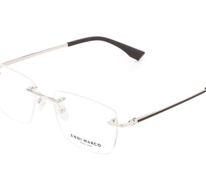 Enni Marco 🇮🇹 ( Made in Italy ) Square Men's Optical Frame Rimless - نضاره دوت كوم | رقم 1 للنظارات الأصليه في مصر