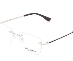 Enni Marco 🇮🇹 ( Made in Italy ) Square Men's Optical Frame Rimless