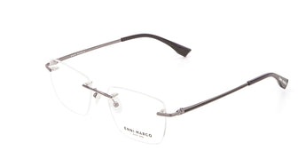 Enni Marco 🇮🇹 ( Made in Italy ) Square Men's Optical Frame Rimless - نضاره دوت كوم | رقم 1 للنظارات الأصليه في مصر