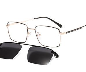Enni Marco 🇮🇹 Square ( Made in Italy ) Men CLIP ON Optical Frames