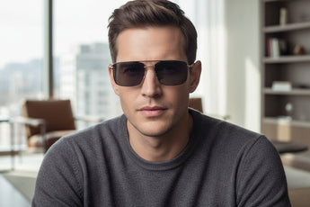 Enni Marco 🇮🇹 Square ( Made in Italy ) Men CLIP ON Optical Frames - نضاره دوت كوم | رقم 1 للنظارات الأصليه في مصر