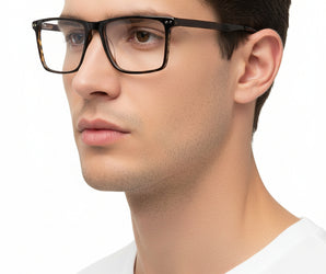 Enni Marco 🇮🇹 ( Made in Italy ) Square unisex Optical Frame Clip - on - نضاره دوت كوم | رقم 1 للنظارات الأصليه في مصر