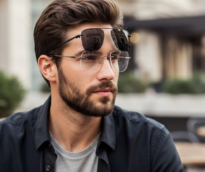 Enni Marco 🇮🇹 Square ( Made in Italy ) Men Optical Frames clip on - نضاره دوت كوم | رقم 1 للنظارات الأصليه في مصر