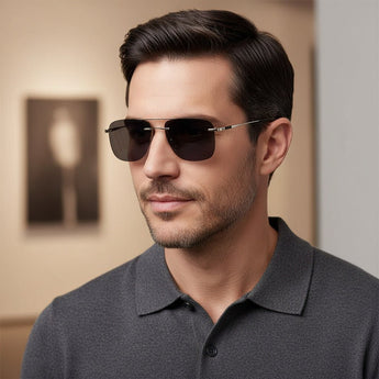 Enni Marco 🇮🇹 Square ( Made in Italy ) Men Optical Frames clip on - نضاره دوت كوم | رقم 1 للنظارات الأصليه في مصر