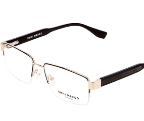 Enni Marco 🇮🇹 ( Made in Italy ) Rectangle Men's Optical Frame Half Frame - نضاره دوت كوم | رقم 1 للنظارات الأصليه في مصر
