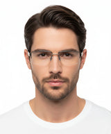 Enni Marco 🇮🇹 ( Made in Italy ) Rectangle Men's Optical Frame Half Frame2 - نضاره دوت كوم | رقم 1 للنظارات الأصليه في مصر