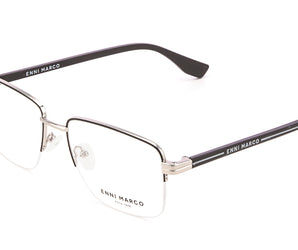 Enni Marco 🇮🇹 ( Made in Italy ) Rectangle Men's Optical Frame Half Frame