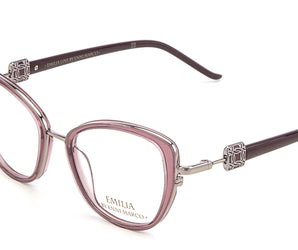 Enni Marco 🇮🇹 ( Made in Italy ) Cat Eye Women's Optical Frame Rimless