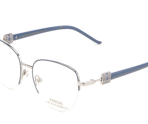 Enni Marco 🇮🇹 ( Made in Italy ) Square Women's Optical Frame Half Rim