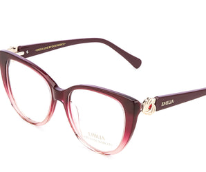Enni Marco 🇮🇹 ( Made in Italy ) Cat Eye Women's Optical Frame Rimless