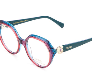 Enni Marco 🇮🇹 ( Made in Italy ) Round Women's Optical Frame