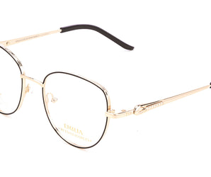 Enni Marco 🇮🇹 ( Made in Italy ) Square Women's Optical Frame GOLD 23 Karat