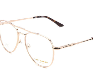 Enni Marco 🇮🇹 ( Made in Italy ) Aviator Men's Optical Frame - نضاره دوت كوم | رقم 1 للنظارات الأصليه في مصر