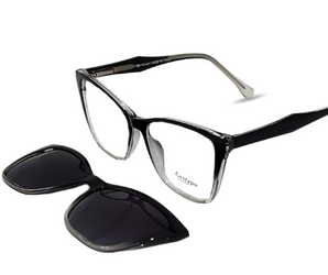Gestapo Cat Eye Women Clip on Polarized
