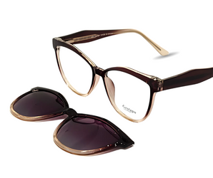 Gestapo Cat Eye Women Clip on Polarized