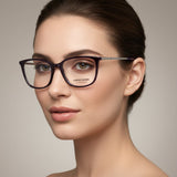 Mario Rossi 🇮🇹 ( Made in Italy ) Square Women's Optical Frame - نضاره دوت كوم | رقم 1 للنظارات الأصليه في مصر