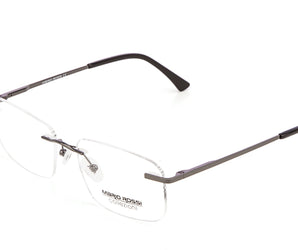 Mario Rossi 🇮🇹 ( Made in Italy ) Square Men's Optical Frames Rimless