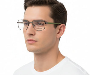 Mario Rossi 🇮🇹 ( Made in Italy ) Rectangle Men's Optical Frames - نضاره دوت كوم | رقم 1 للنظارات الأصليه في مصر