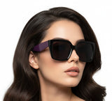 🇮🇹 Mario Rossi 🇮🇹 ( Made in Italy ) Square Women's Sunglasses Polarized(UV400) - نضاره دوت كوم | رقم 1 للنظارات الأصليه في مصر