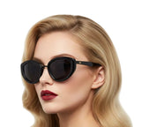 🇮🇹 Mario Rossi 🇮🇹 ( Made in Italy ) Cat Eye Women's Sunglasses Polarized(UV400) - نضاره دوت كوم | رقم 1 للنظارات الأصليه في مصر