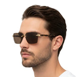 🇮🇹 Mario Rossi 🇮🇹 ( Made in Italy ) Square Men's Sunglasses (UV400) - نضاره دوت كوم | رقم 1 للنظارات الأصليه في مصر