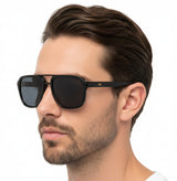 🇮🇹 Mario Rossi 🇮🇹 ( Made in Italy ) Square Men's Sunglasses Polarized (UV400) - نضاره دوت كوم | رقم 1 للنظارات الأصليه في مصر