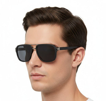 🇮🇹 Mario Rossi 🇮🇹 ( Made in Italy ) Square Men's Sunglasses Polarized (UV400) - نضاره دوت كوم | رقم 1 للنظارات الأصليه في مصر