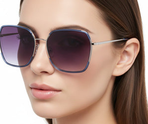🇮🇹 Mario Rossi 🇮🇹 ( Made in Italy ) square Women's Sunglasses(UV) - نضاره دوت كوم | رقم 1 للنظارات الأصليه في مصر