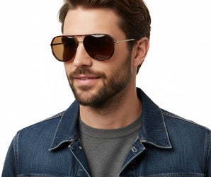Mario Rossi 🇮🇹 ( Made in Italy ) Square Men's Polarized Sunglasses(UV) - نضاره دوت كوم | رقم 1 للنظارات الأصليه في مصر
