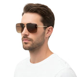 Mario Rossi 🇮🇹 ( Made in Italy ) Square Men's Sunglasses(UV) - نضاره دوت كوم | رقم 1 للنظارات الأصليه في مصر