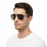 🇮🇹 Mario Rossi 🇮🇹 ( Made in Italy ) aviator Men's Sunglasses(UV) - نضاره دوت كوم | رقم 1 للنظارات الأصليه في مصر