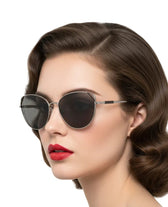 🇮🇹 Mario Rossi 🇮🇹 ( Made in Italy ) Cat Eye Women's Sunglasses Polarized(UV400) - نضاره دوت كوم | رقم 1 للنظارات الأصليه في مصر
