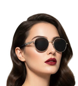 🇮🇹 Mario Rossi 🇮🇹 ( Made in Italy ) Round Women's Sunglasses Polarized(UV400) - نضاره دوت كوم | رقم 1 للنظارات الأصليه في مصر