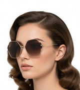 🇮🇹 Mario Rossi 🇮🇹 ( Made in Italy ) Square Women's Sunglasses (UV400) - نضاره دوت كوم | رقم 1 للنظارات الأصليه في مصر