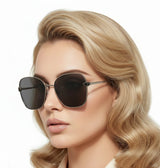 🇮🇹 Mario Rossi 🇮🇹 ( Made in Italy ) Square Women's Sunglasses Polarized(UV400) - نضاره دوت كوم | رقم 1 للنظارات الأصليه في مصر